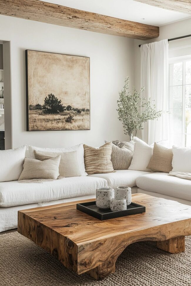 Reclaimed Wood and Neutral Textiles Retreat
