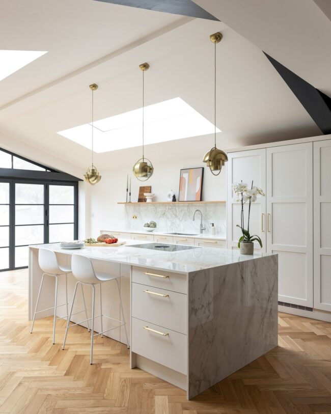 Sleek Minimalism with Golden Accents