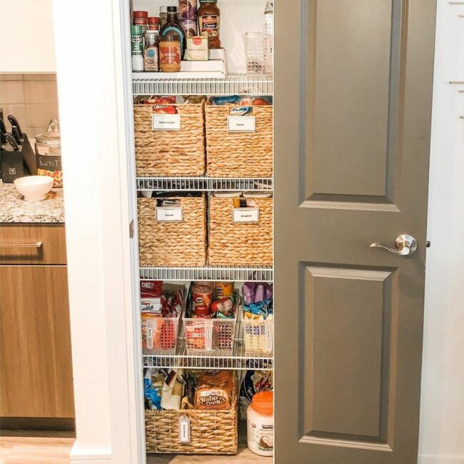 Woven Basket Pantry Organization for Style