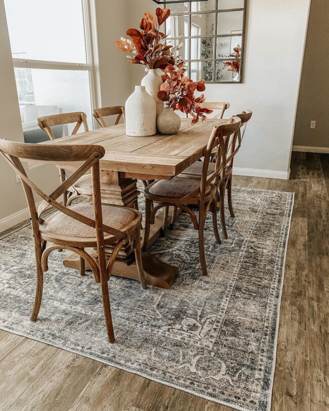 Rustic Chic Dining Area Setup
