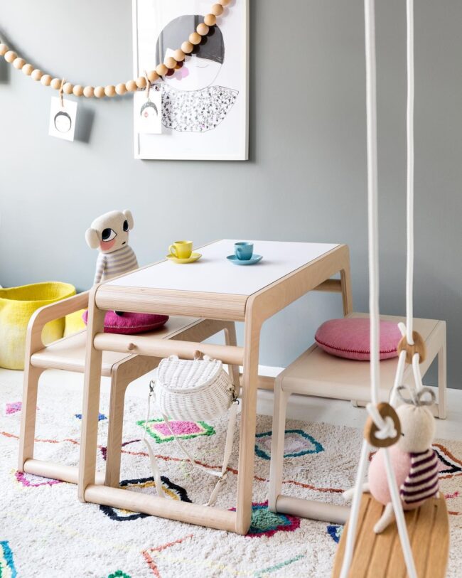 A Swing and Thoughtful Space in a Playful Retreat