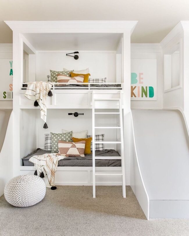 Chic Bunk Bed Design with Ladder