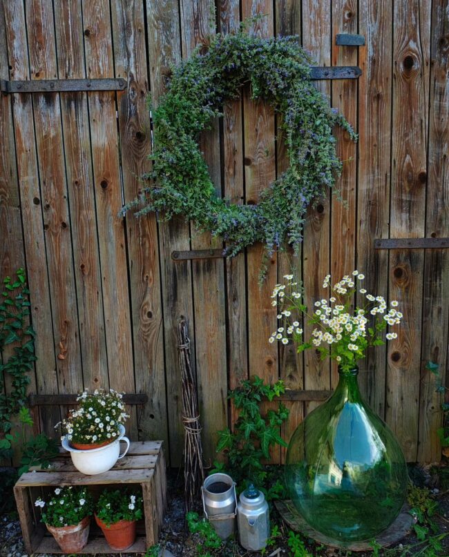 Charming Floral Arrangement Against Wooden Canvas