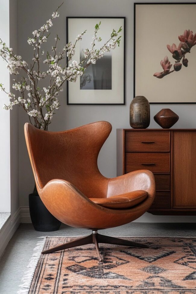 Iconic Egg Chair in Earthy Tones