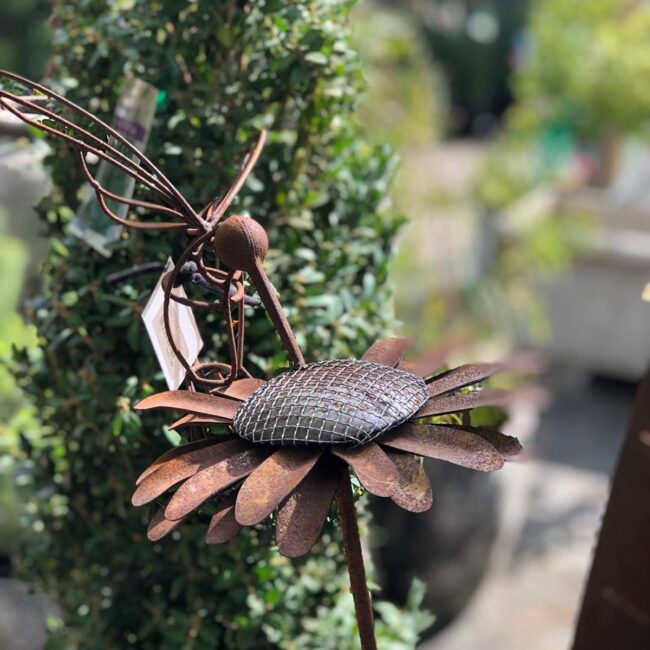 Charming Hummingbird Flower Art Piece