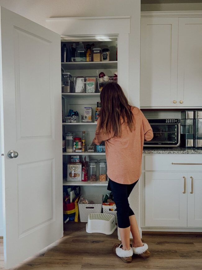 Well-Organized Walk-In Pantry for Easy Access