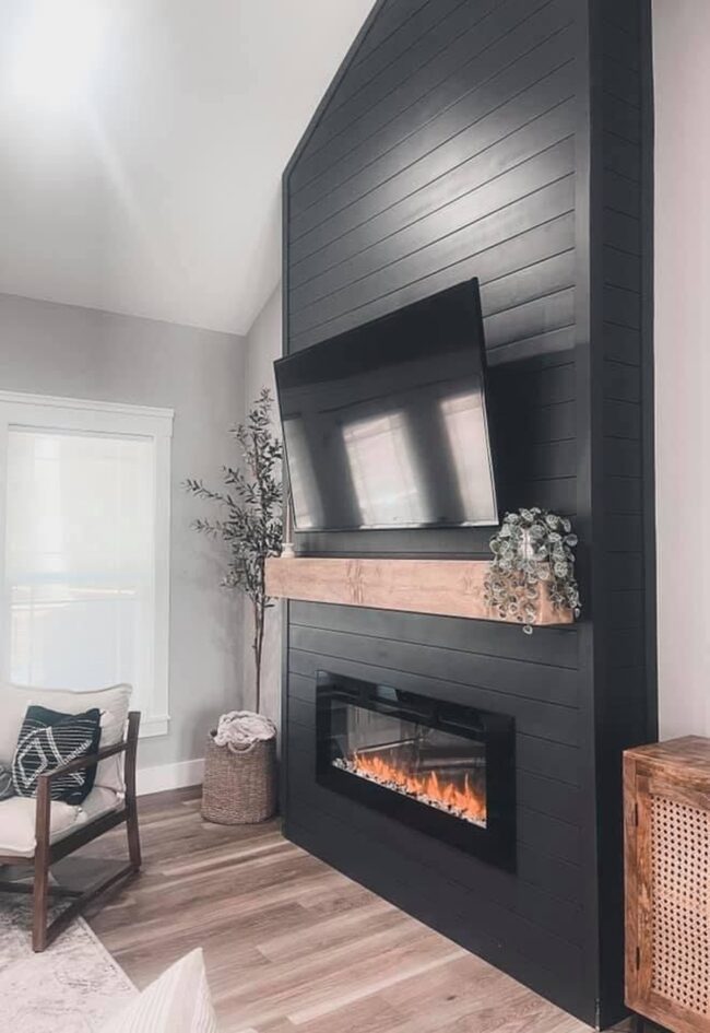 Striking Black Wall for Modern Spaces