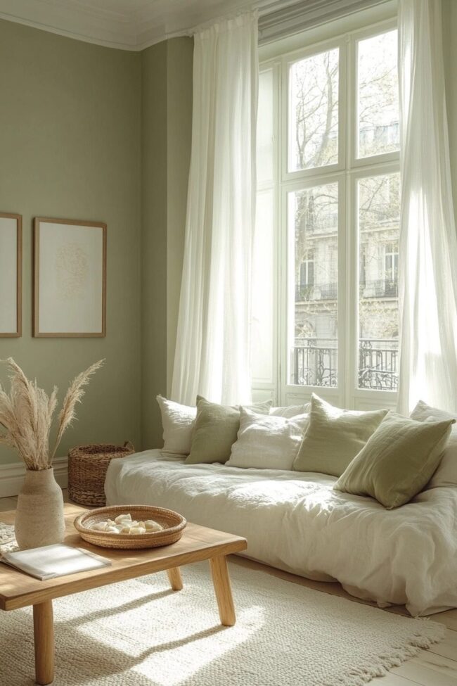 Tranquil Green Oasis with Natural Textures