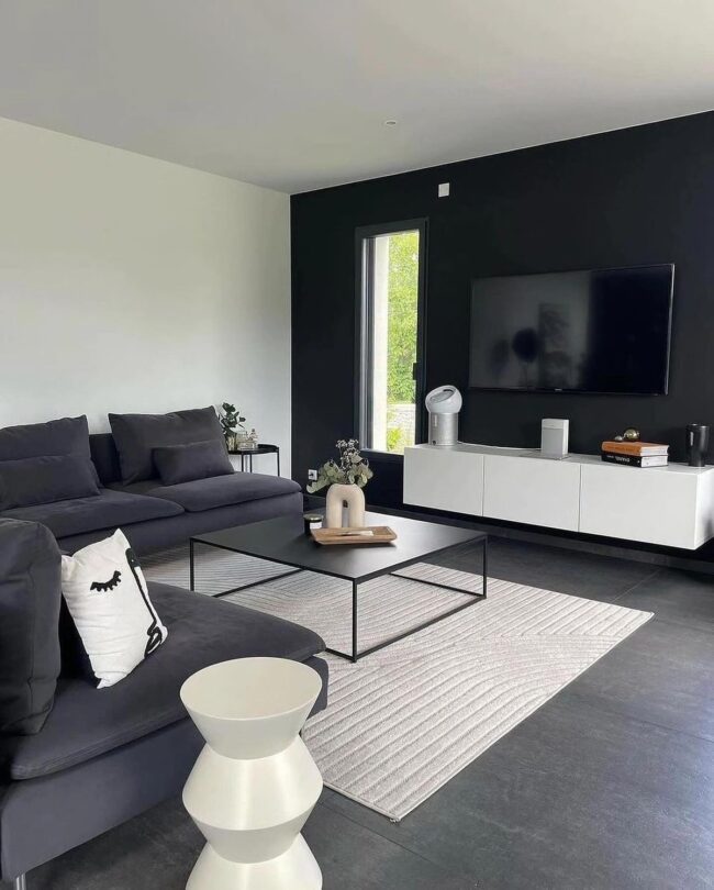 Balancing Dark Furniture: How to Prevent a Black Sofa from Feeling Too Heavy