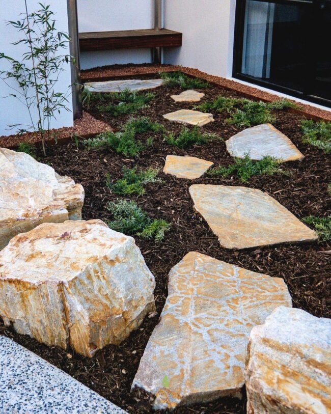 Sleek Stone Walkway for City Gardens