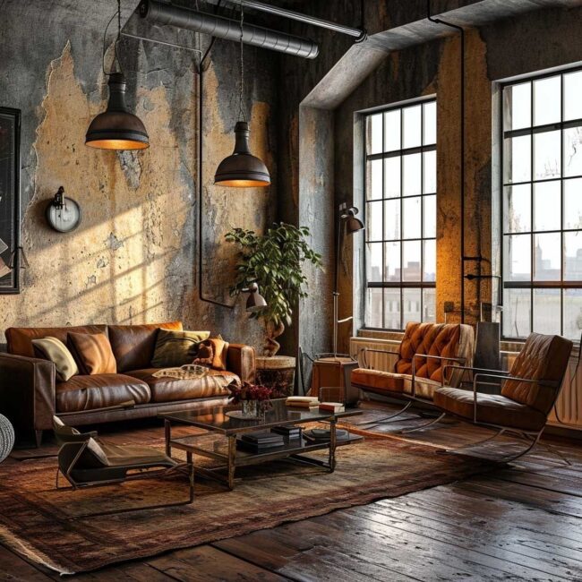 Chic Industrial Spaces for Modern Living