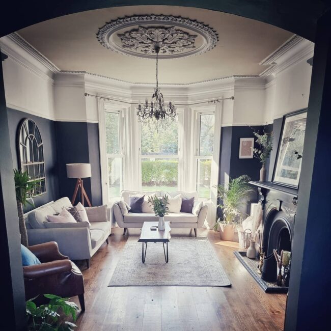 Victorian Living Room with Ample Space