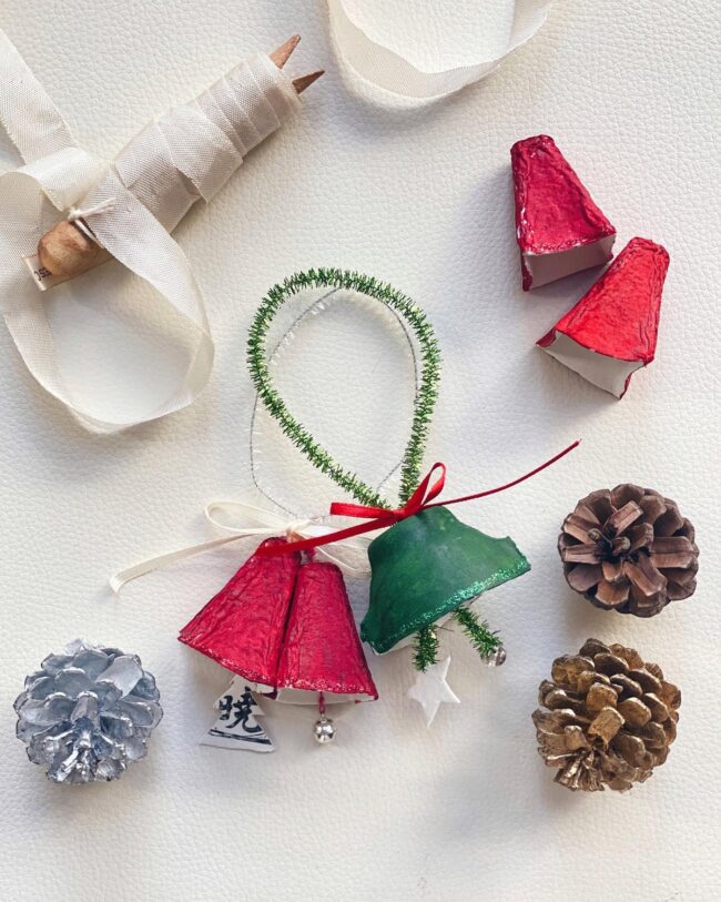 Egg Carton Bells for a Fun DIY Ornament